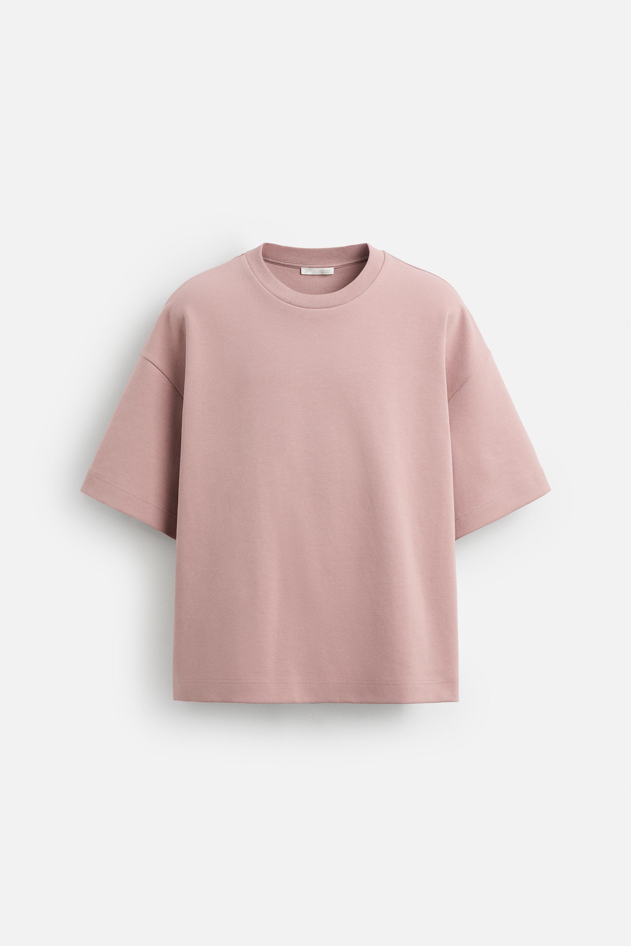★ドイツ発*ZARA*新作*SLOGAN エンボスTシャツ/PALE PINK★ EMBOSSED SLOGAN T-SHIRT - Pale pink | ZARA Australia