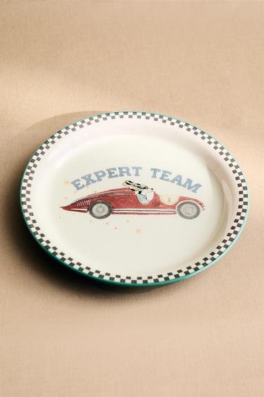 CHILDREN'S CERAMIC PLATE WITH RACER DOG - Multicoloured by Zara - Image 5