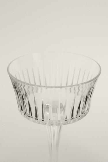 VERRE À CAVA CRISTALLIN RELIEF - Transparent de Zara - Image 1