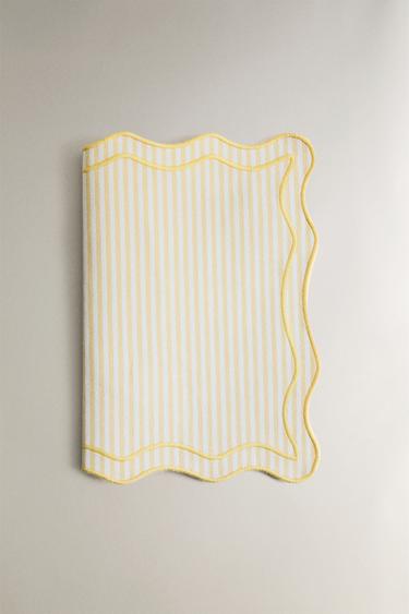 SET DE TABLE RAYURES VAGUES - Jaune de Zara - Image 1