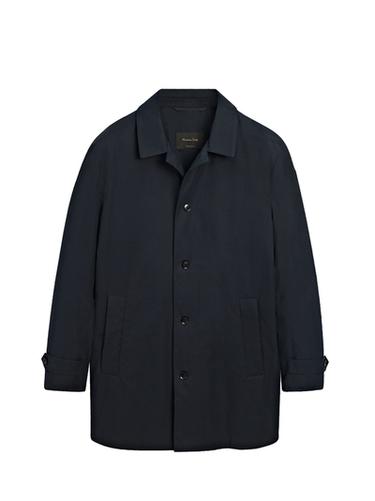 Zara Cotton blend technical trench coat - Navy blue - Image 0