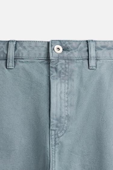 PANTALON DÉLAVÉ POCHE CARPENTIER - Bleu de Zara - Image 8