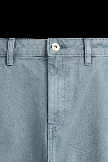 WASHED CARPENTER TROUSERS - Blue by Zara