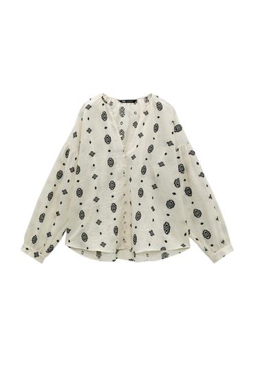 COTTON JACQUARD TOP