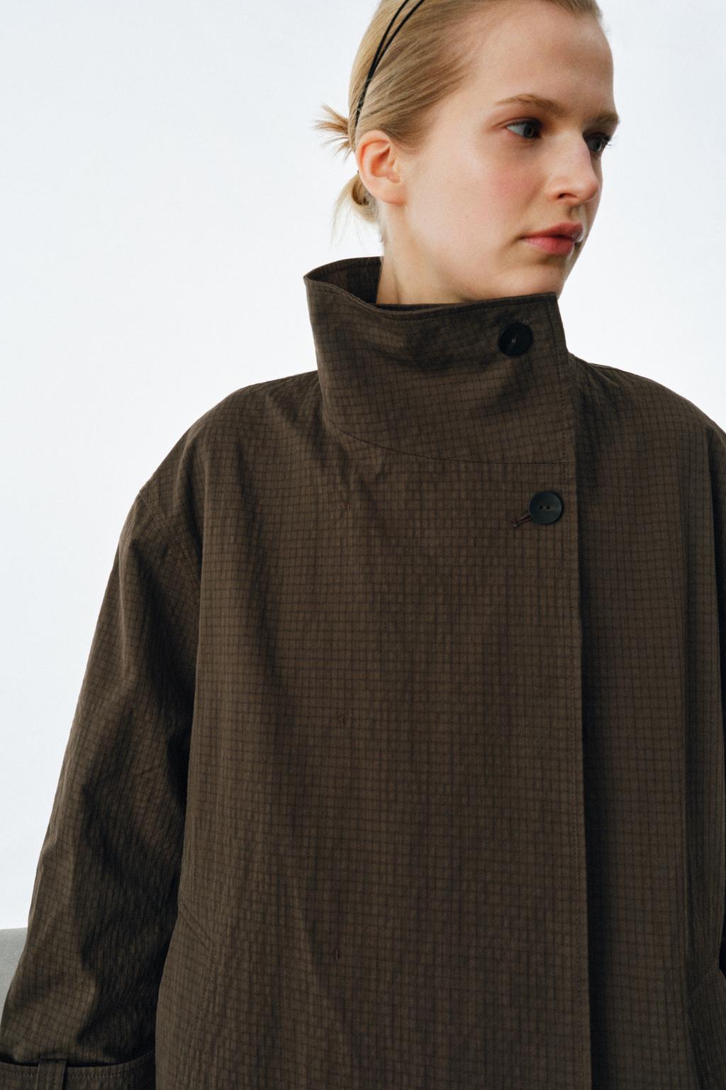 ZW PLAID OVERSIZED TRENCH COAT - image 2