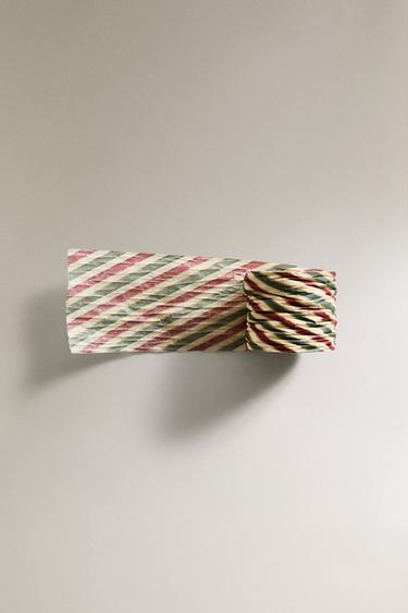CHRISTMAS STRIPED PAPER RIBBON - Multicoloured by Zara - Image 2