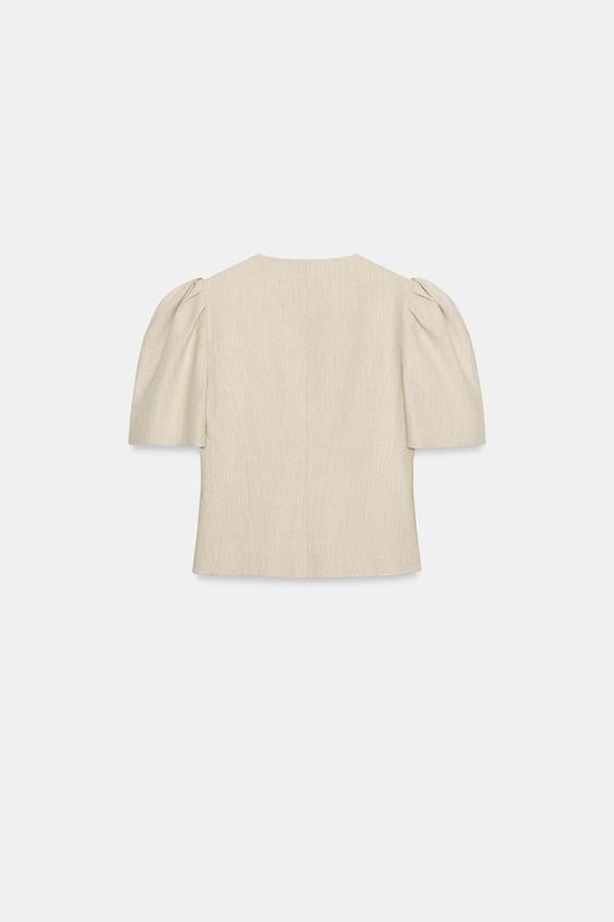パフショートスリーブブレザー - ライトベージュ | ZARA Japan / 日本