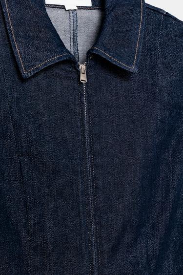 ROBE COURTE EN DENIM TRF - Indigo foncé de Zara - Image 6