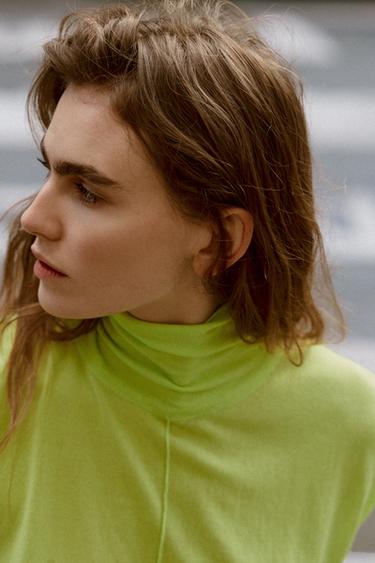 FLUID KNIT HIGH NECK TOP - Lime by Zara - Image 4