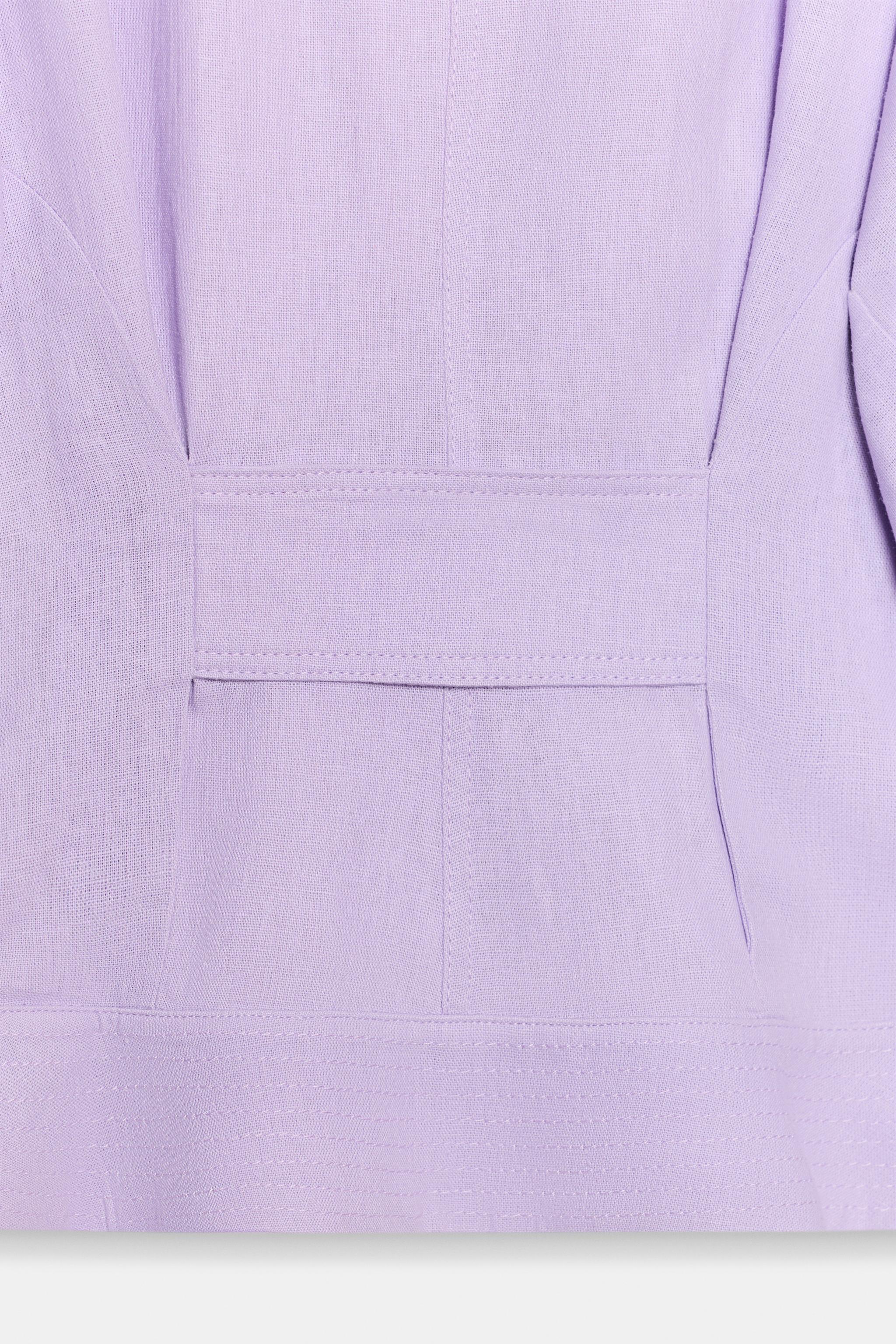 LINEN PUFF SLEEVE JACKET