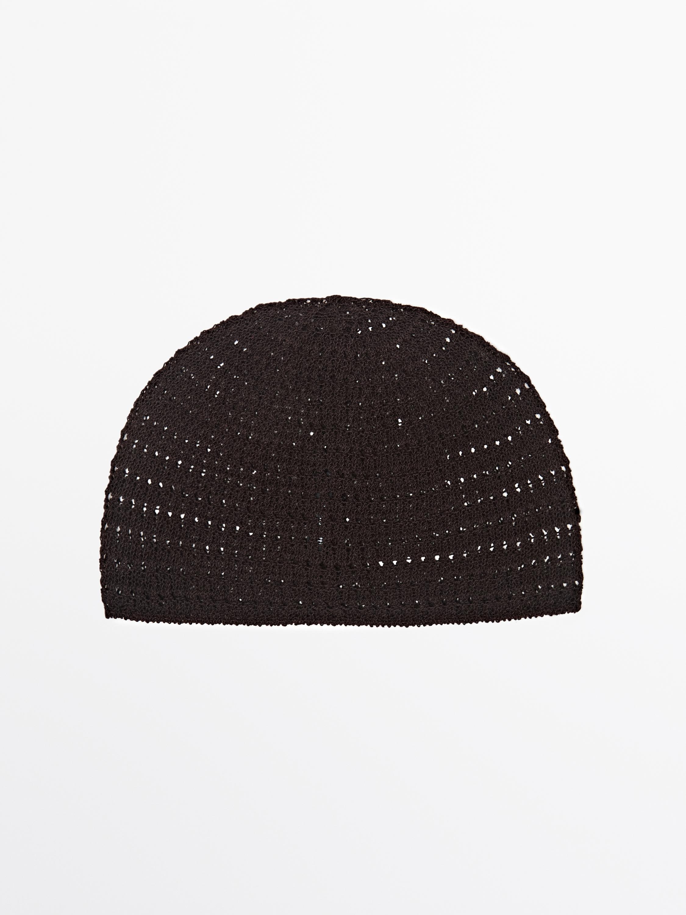 Bonnet crochet coton mélangé