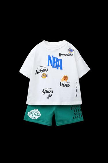 Zara NBA TEAMS T-SHIRT AND BERMUDA SET - Ecru - Image 0