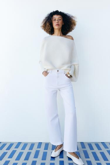 SUÉTER DE TRICÔ COM ESTRUTURA E VOLUME - Branco da Zara