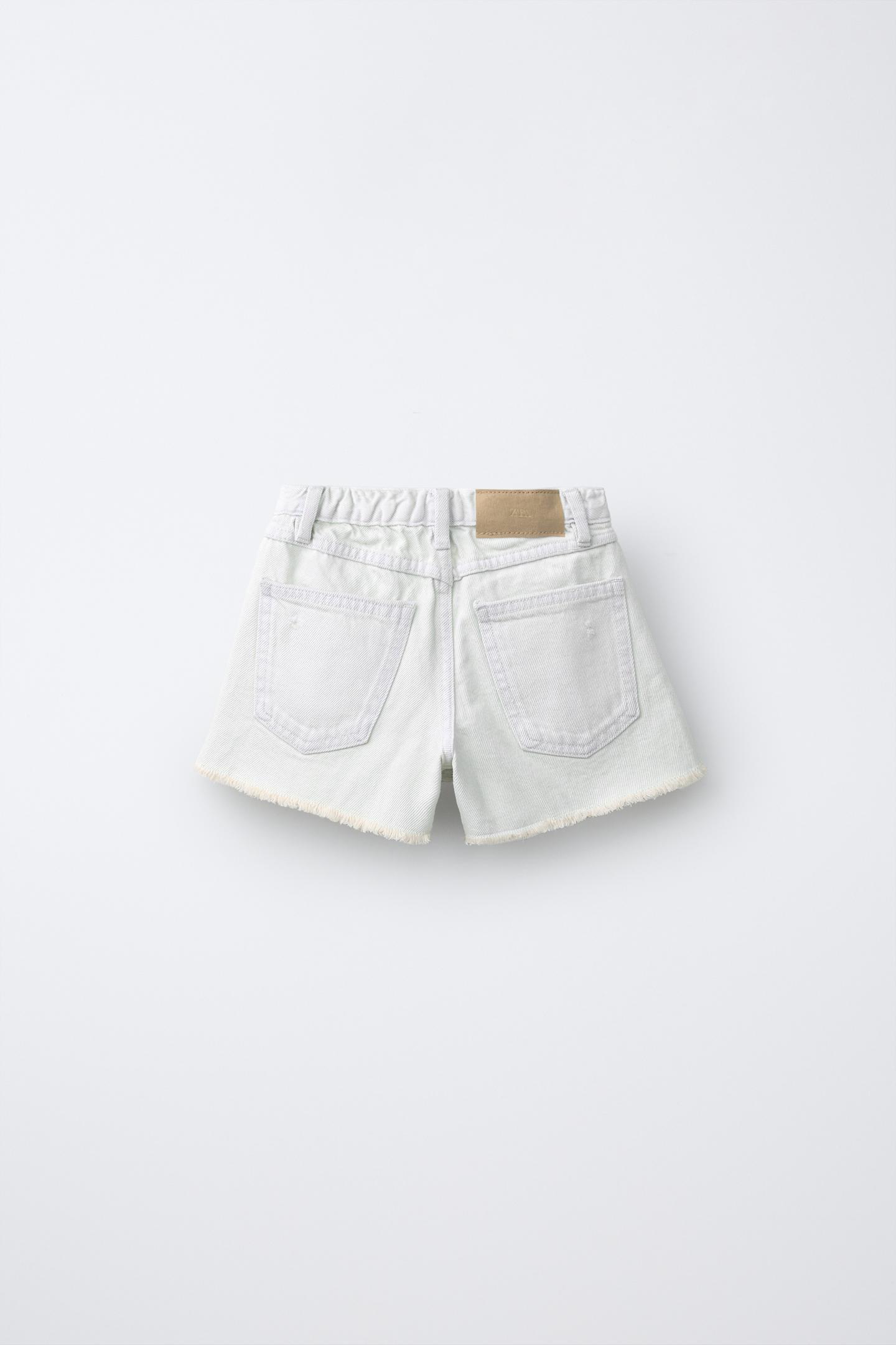 Детские шорты Zara Ripped Denim Shorts, цвет: Небесно-голубой — фото 2