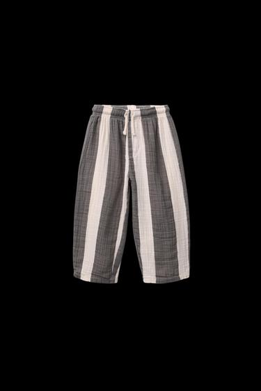Zara STRIPED COMBINATION PANTS - striped - Image 0