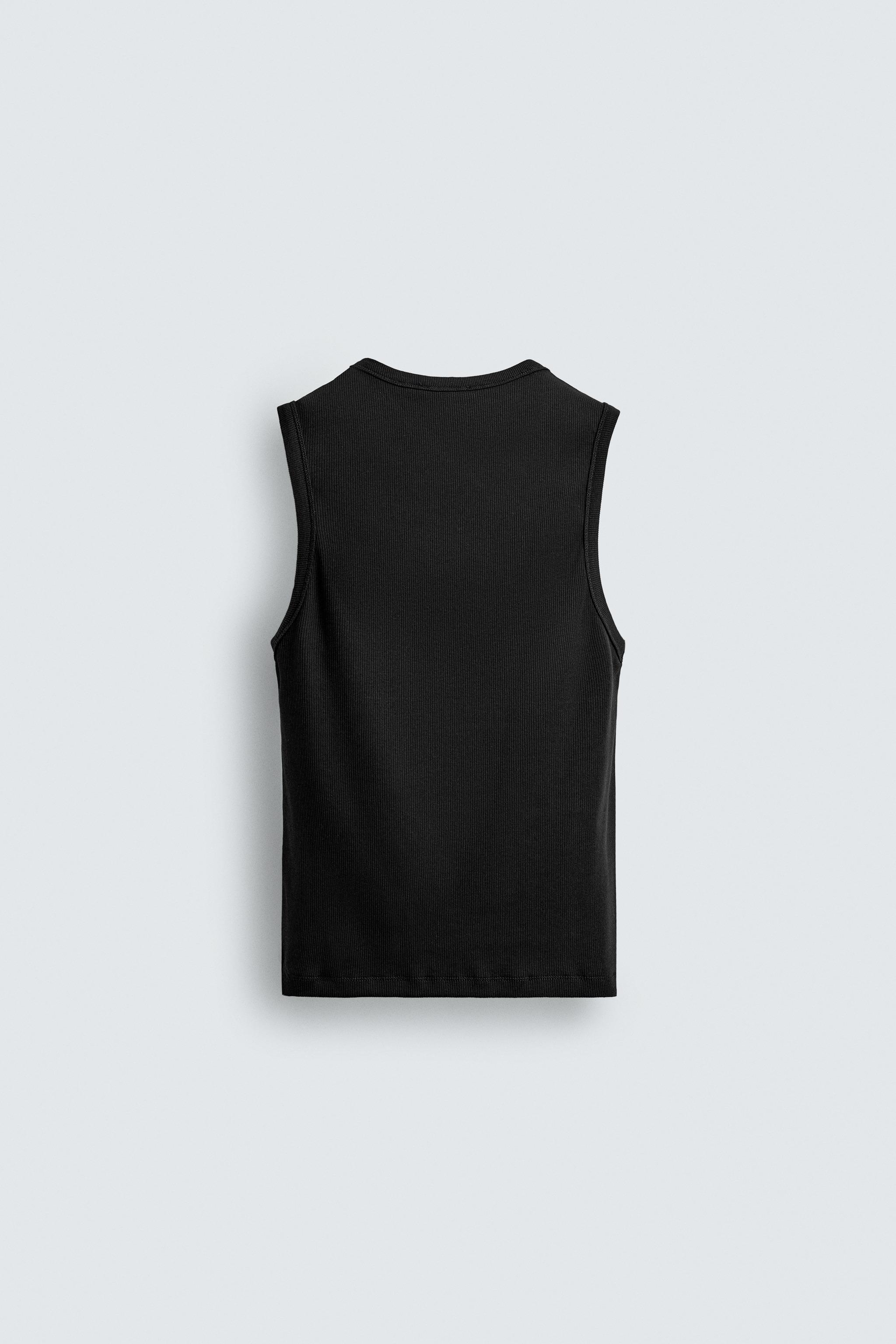 SLIM FIT TANK TOP - Black | ZARA Turkey