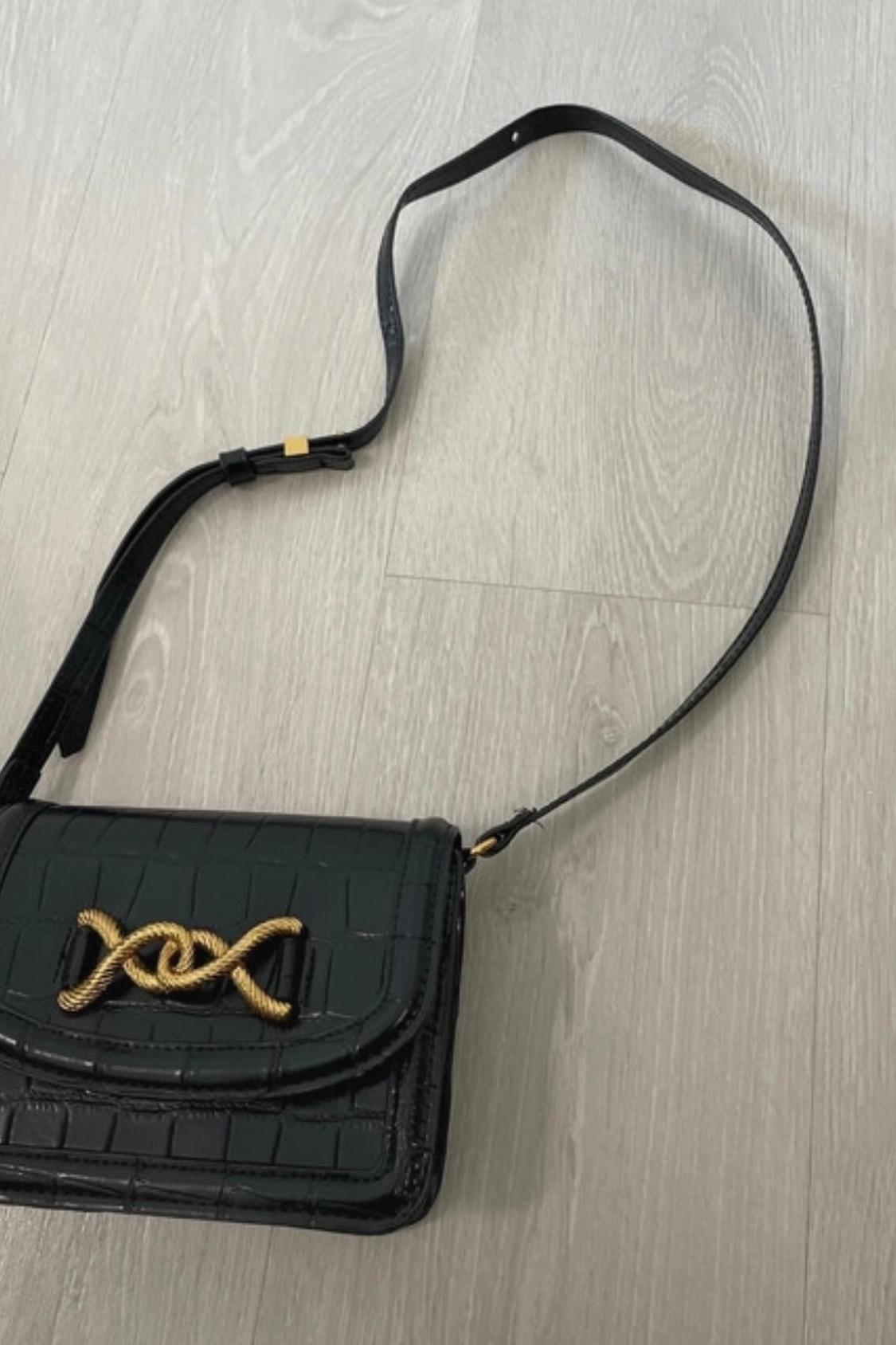 ANIMAL PRINT CROSSBODY BAG WITH BUCKLE DETAIL