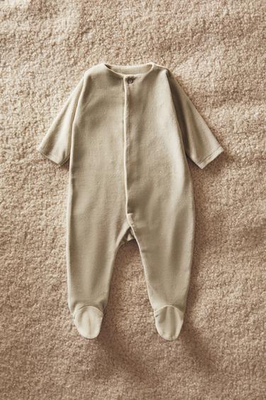 CHILDREN’S VELOUR MOON ROMPER - Grey by Zara - Image 5