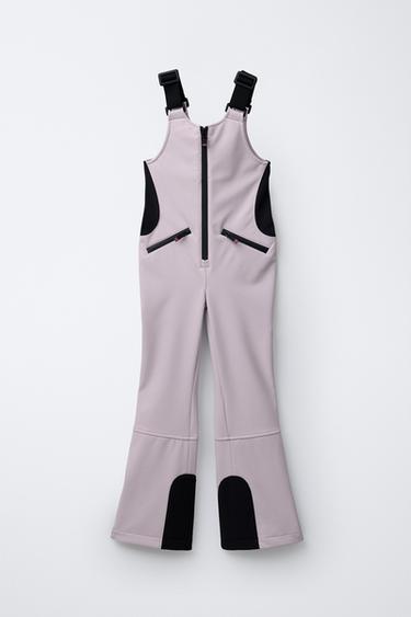 WATER-RESISTANT AND WINDPROOF DUNGAREES RECCO® SYSTEM SKI COLLECTION - Pastel pink by Zara
