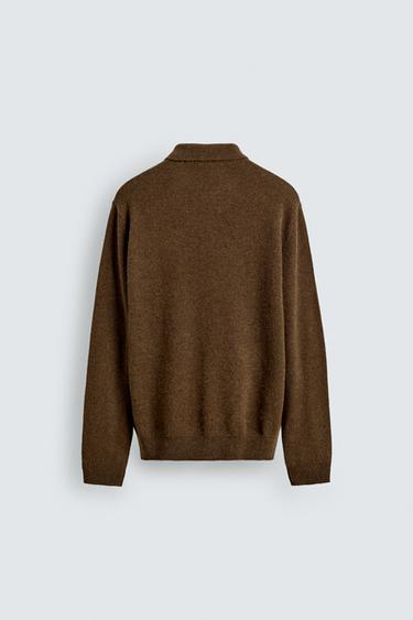 SURCHEMISE TRICOT DE LAINE - ALPAGA ORIGINS - Marron de Zara - Image 7