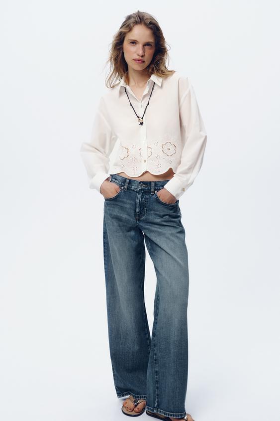 Wide Leg Jeans Jeans Donna Zara Pantaloni Estivi Pantaloni Zara