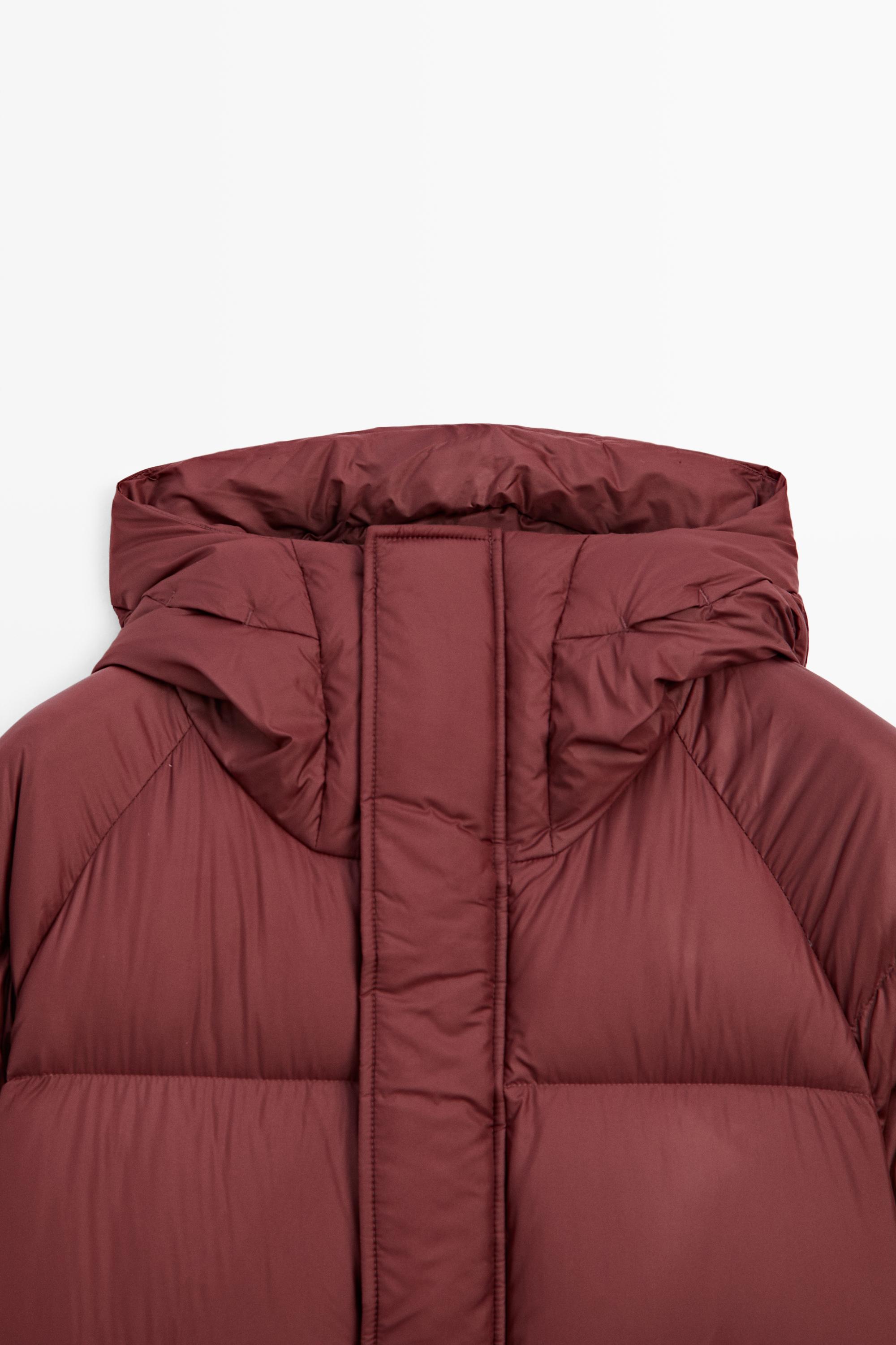 Hooded down jacket