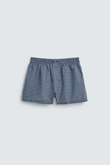 LIMITED EDITION CHECK POPLIN BOXERS - Multicoloured by Zara