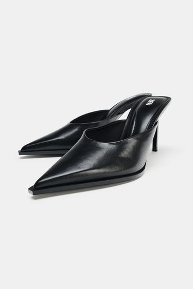 CHAUSSURES À TALONS ET BRIDES ARRIÈRE - Noir de Zara - Image 3