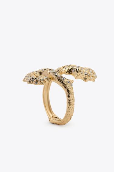 CORAL BANGLE BRACELET - Golden by Zara