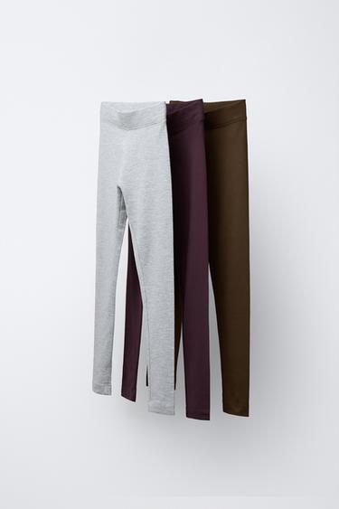 НАБОР ИЗ ТРЕХ БАЗОВЫХ ЛЕГГИНСОВ — РАЗНЫЕ от Zara