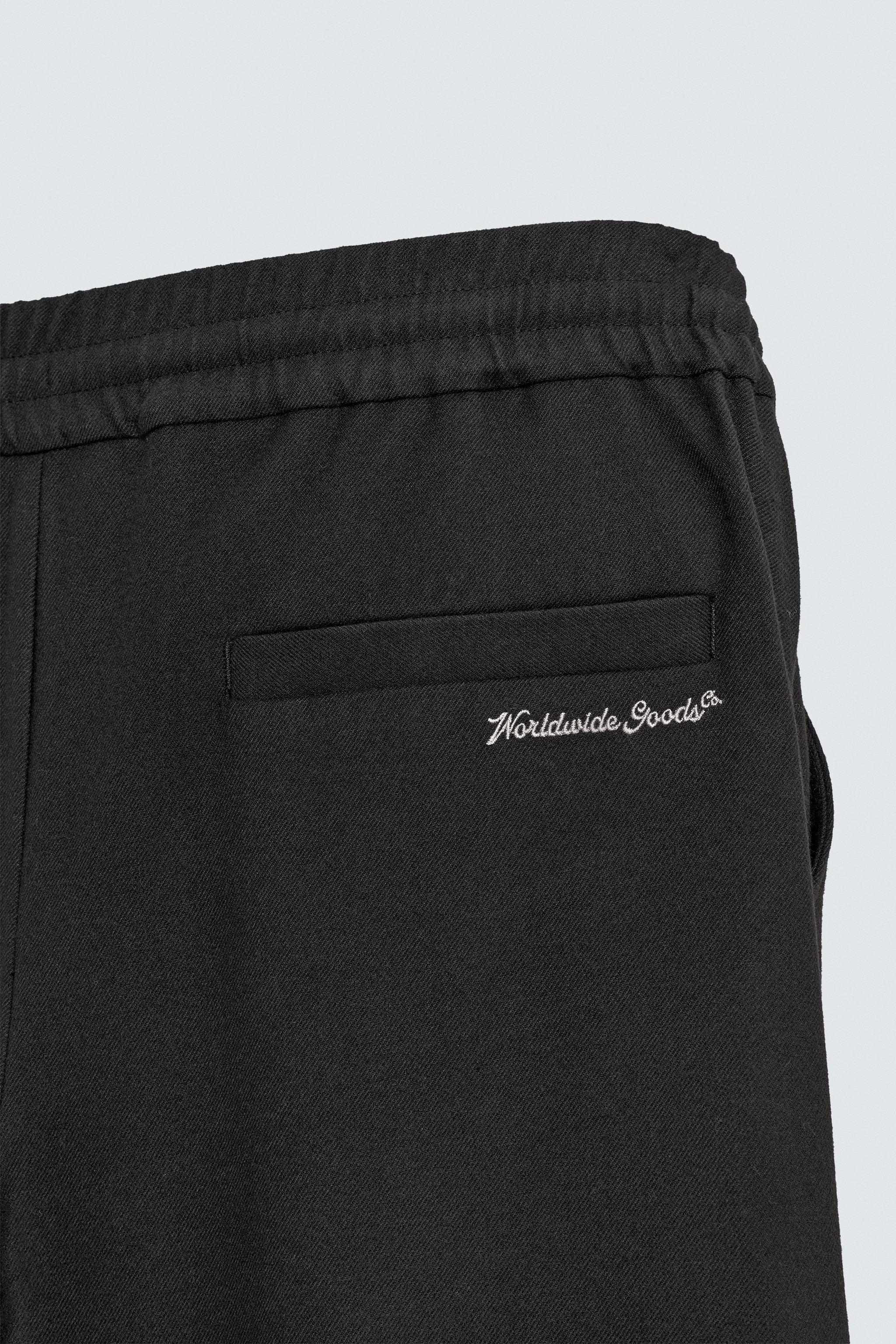 RELAXED FIT TEXTURED PANTS