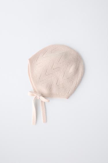 COTTON AND WOOL BONNET - Light beige by Zara - Image 3