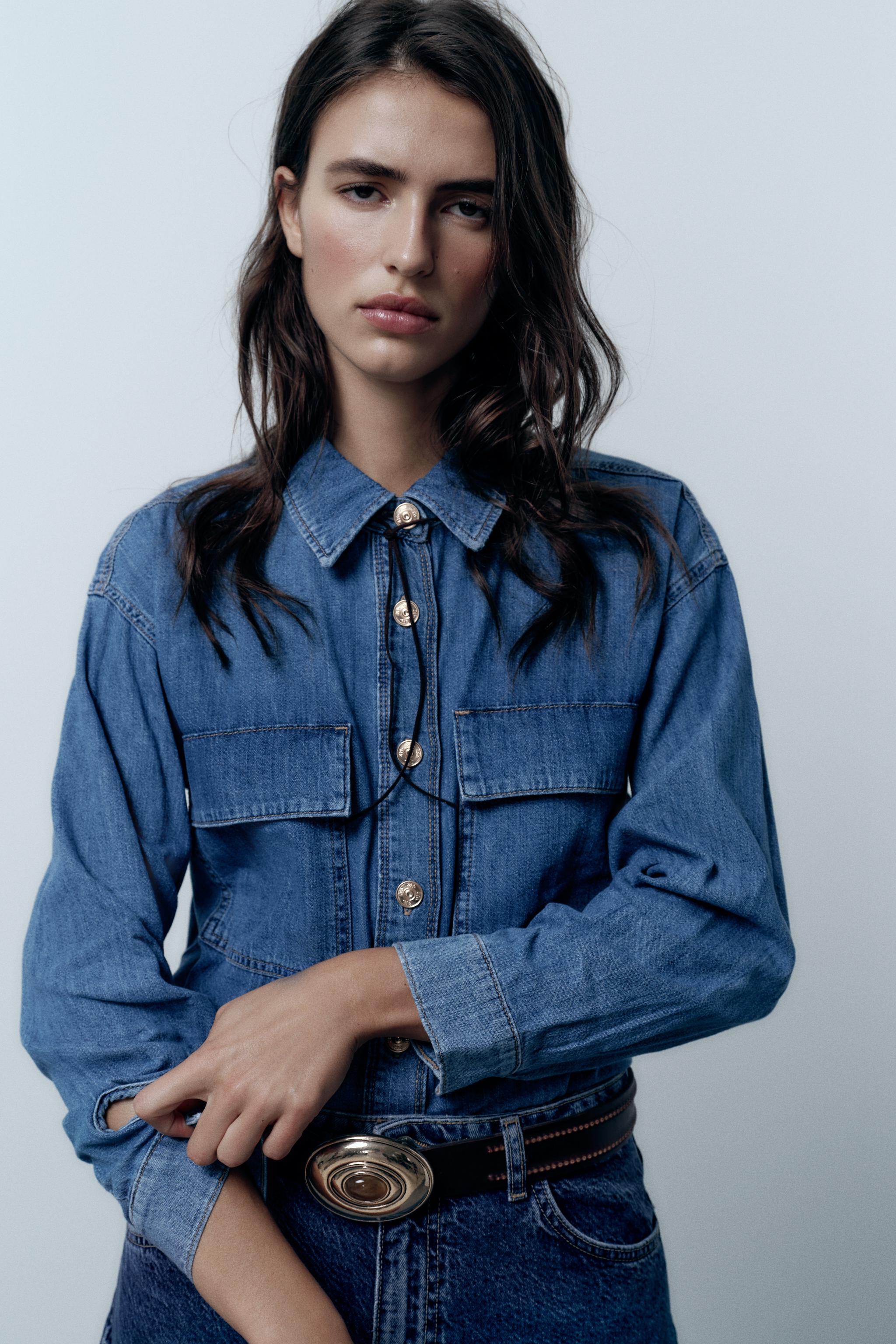 Denim hotsell shirt zara