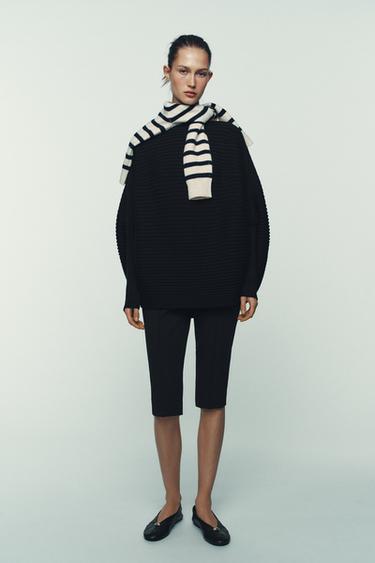 JERSEY PUNTO ESTRUCTURA VOLUMEN - Negro de Zara