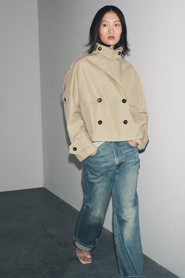 ZW COLLECTION WATER-REPELLENT SHORT TRENCH COAT - Light beige by Zara - Image 0