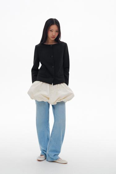 Z1975 ハイウエスト ストレート ロング丈デニムライトブルーZaraのZ1975 ハイウエスト ストレート ロング丈デニム - ライトブルー 