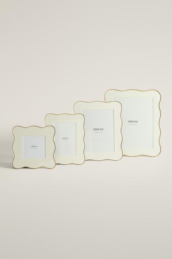 Zara WAVY METAL PICTURE FRAME - Gold - Image 0