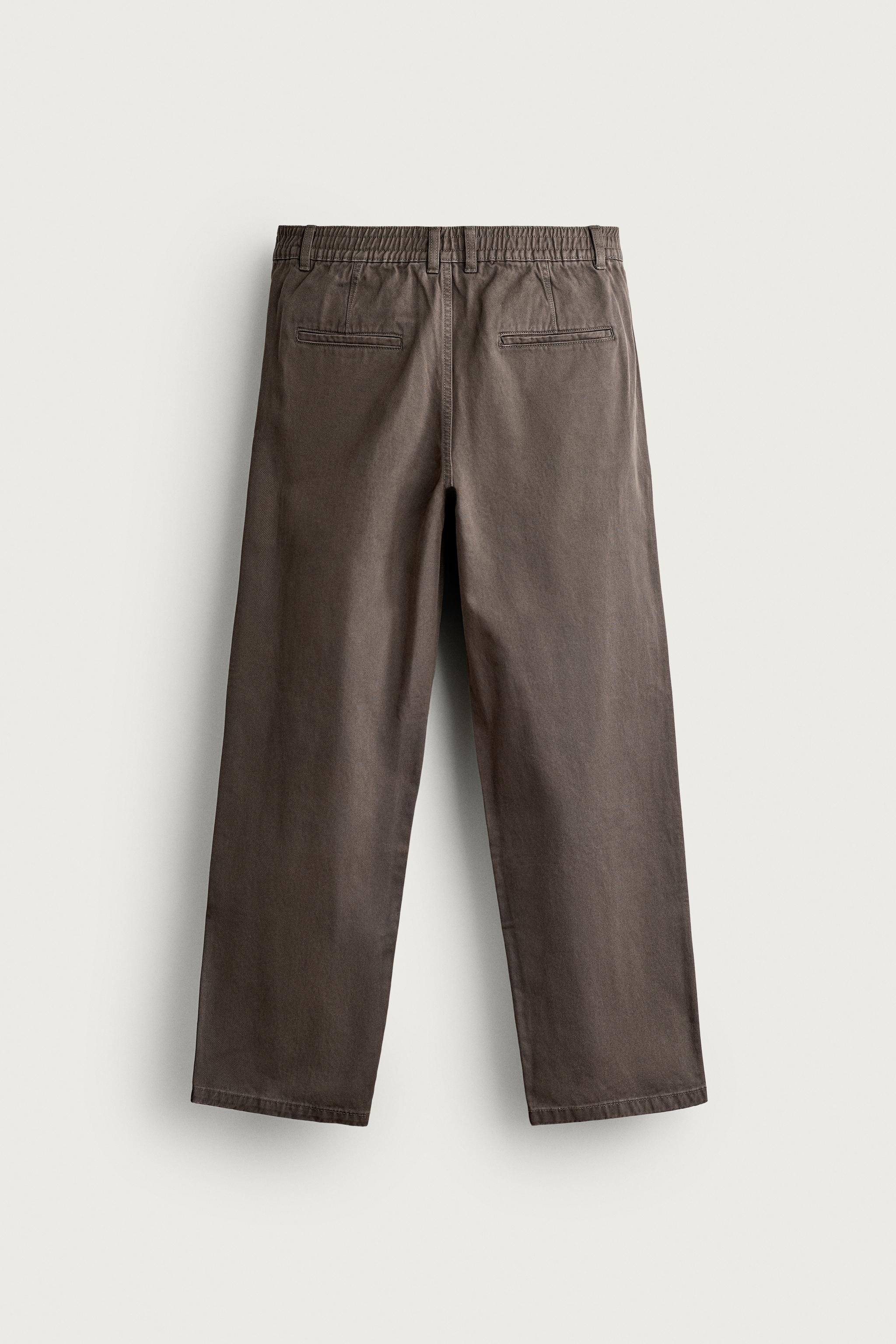 ウォッシュドプリーツリラックスフィットパンツ - 694 | ZARA Japan / 日本