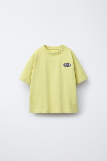 CAMISETA ESTAMPADO LOGO - Verde claro de Zara