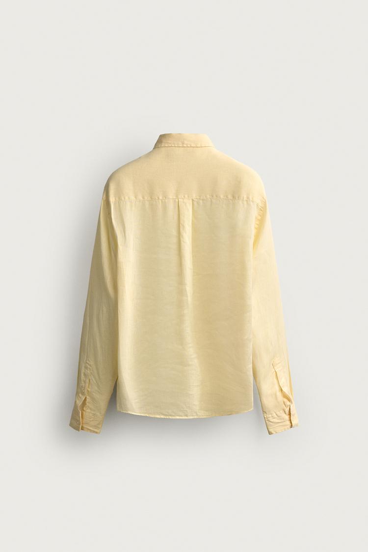 Camisa de lino 100% corte regular 8