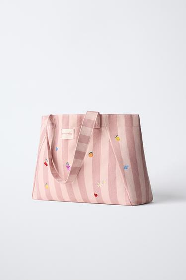 SAC SHOPPER RAYURES FRUITS - Multicolore de Zara - Image 1