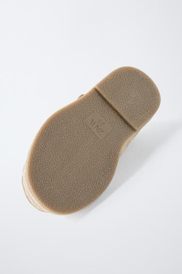 CHAUSSURES EN CUIR - Blanc écru de Zara - Image 5