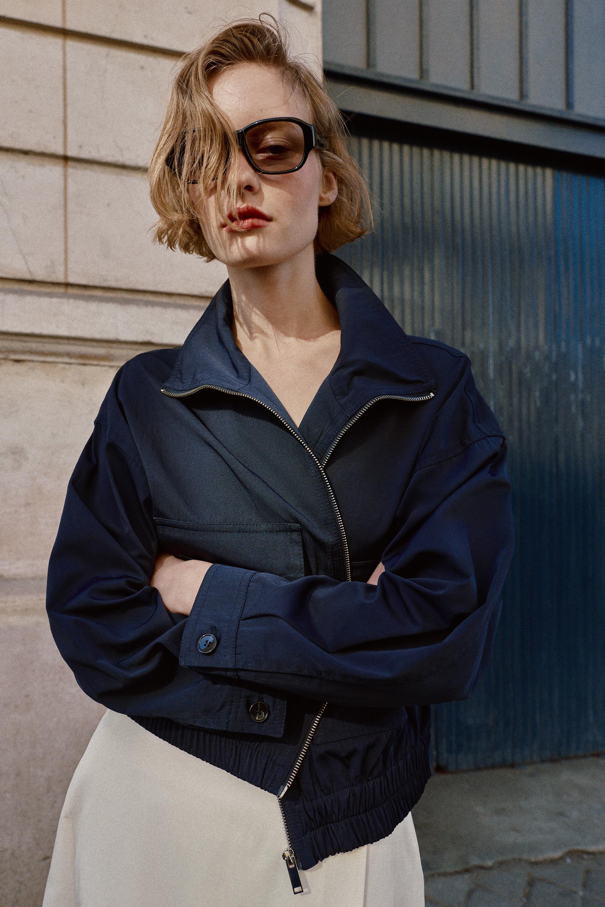 BLOUSON COL MONTANT À POCHES RABAT