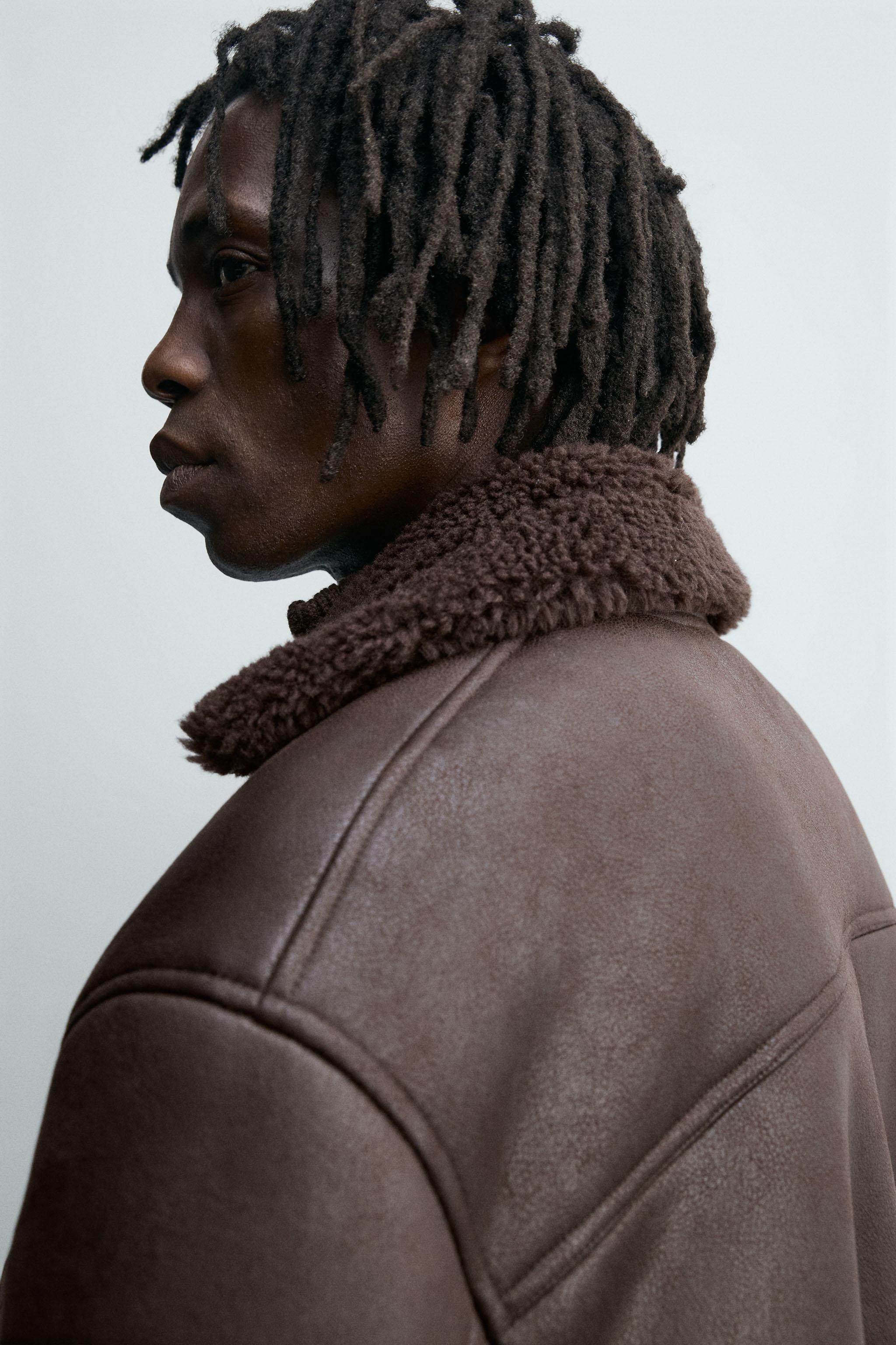 BLOUSON MATIÈRE SYNTHÉTIQUE DOUBLE FACE