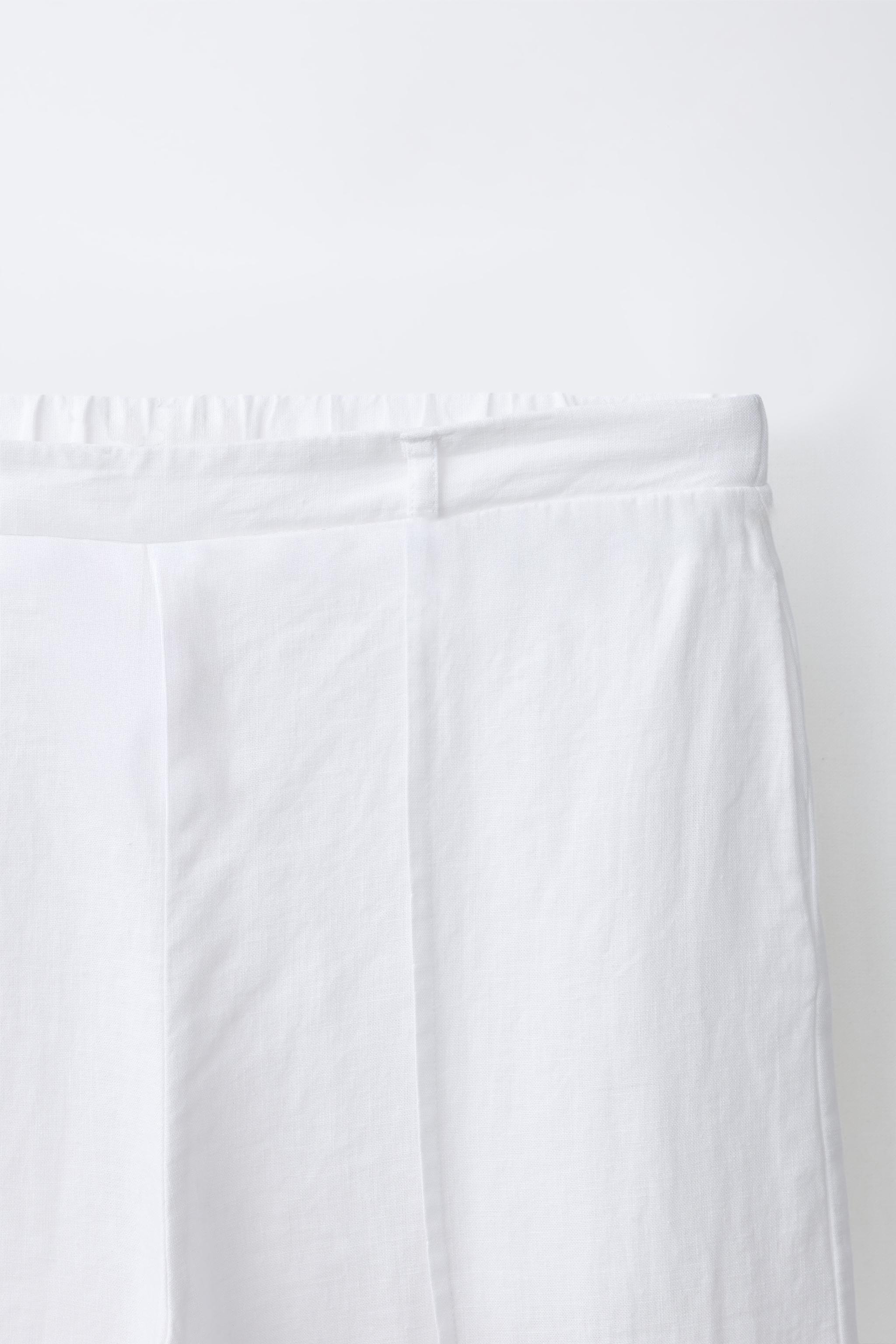 PANTALON DROIT AVEC LIN