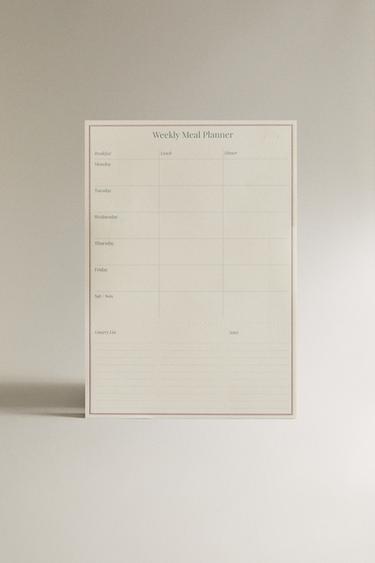 WEEKLY PLANNER MAGNET (45 SHEETS) - Light beige by Zara - Image 0