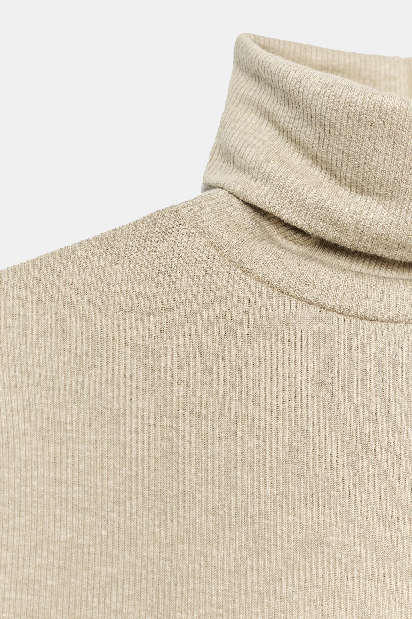 Женская футболка Zara Short Sleeve, цвет: Бежевый — фото 7