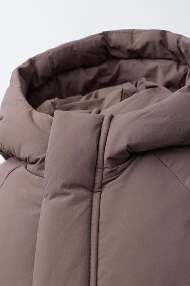 FEATHER DOWN WATER REPELLENT PUFFER JACKET - Brown / Taupe by Zara - Image 4