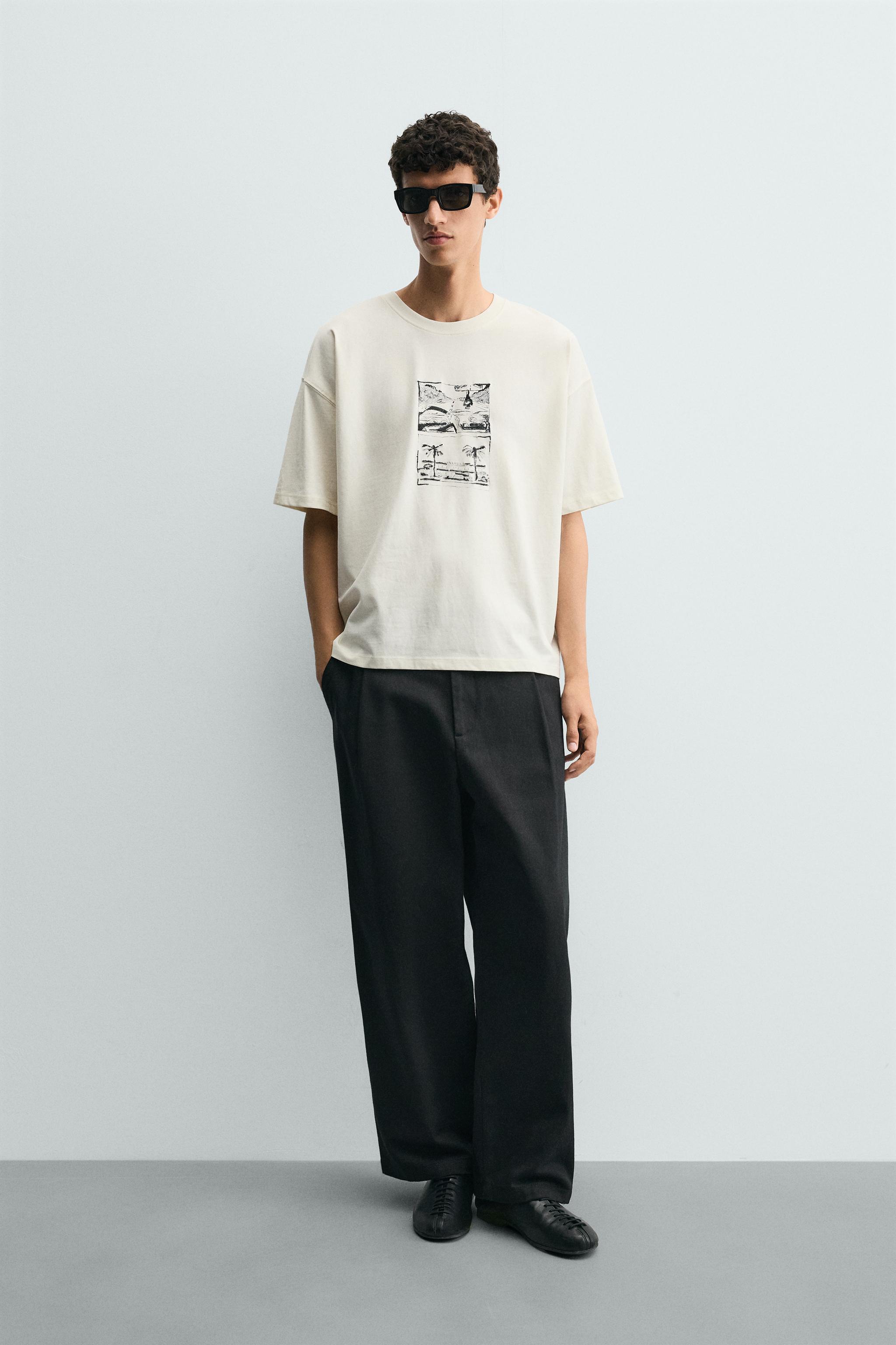 CAMISETA BORDADO DE PALMEIRA - Cru | ZARA Brasil