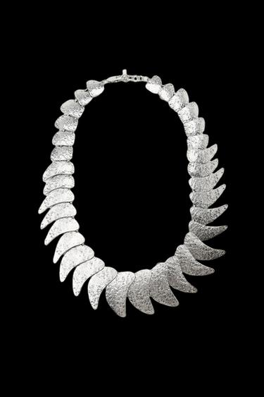 HALSKETTE MIT METALLPLÄTTCHEN IN TROPFENFORM - Silber von Zara